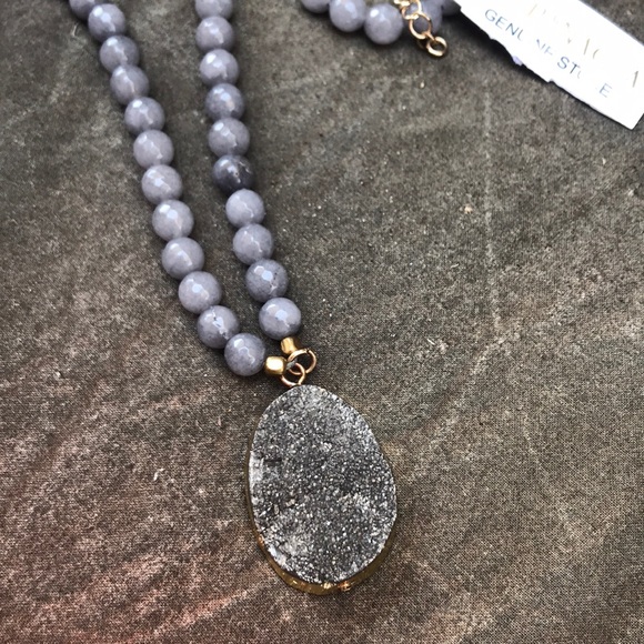 Panacea Grey tassel statement necklace - Picture 4 of 8